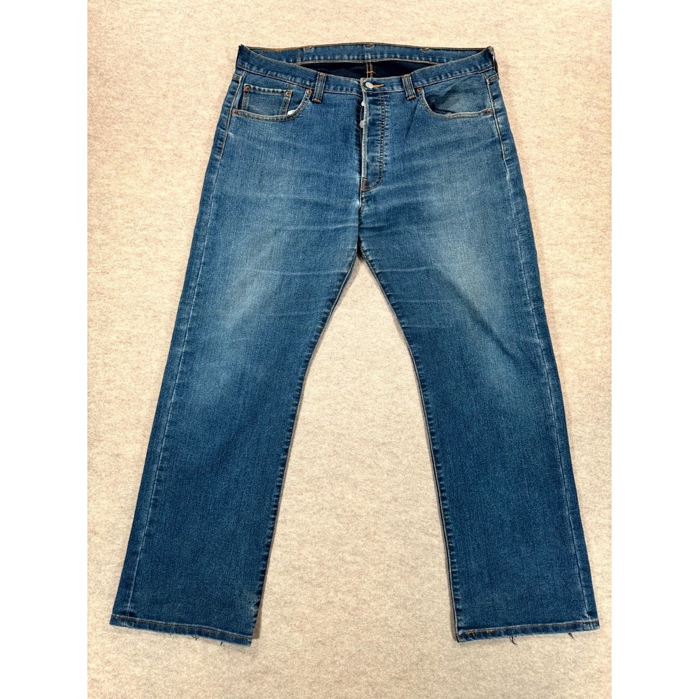 Levi's 501 Jeans Mens 38x30 Blue Denim High Rise Classic Button Fly Straight Leg
